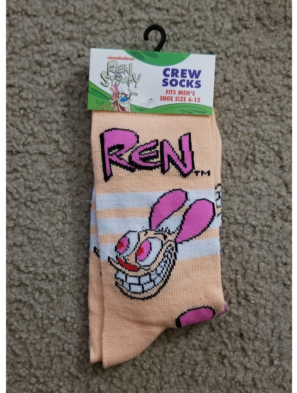 Nickelodeon The Ren & Stimpy Show "Ren" Men's Crew Socks